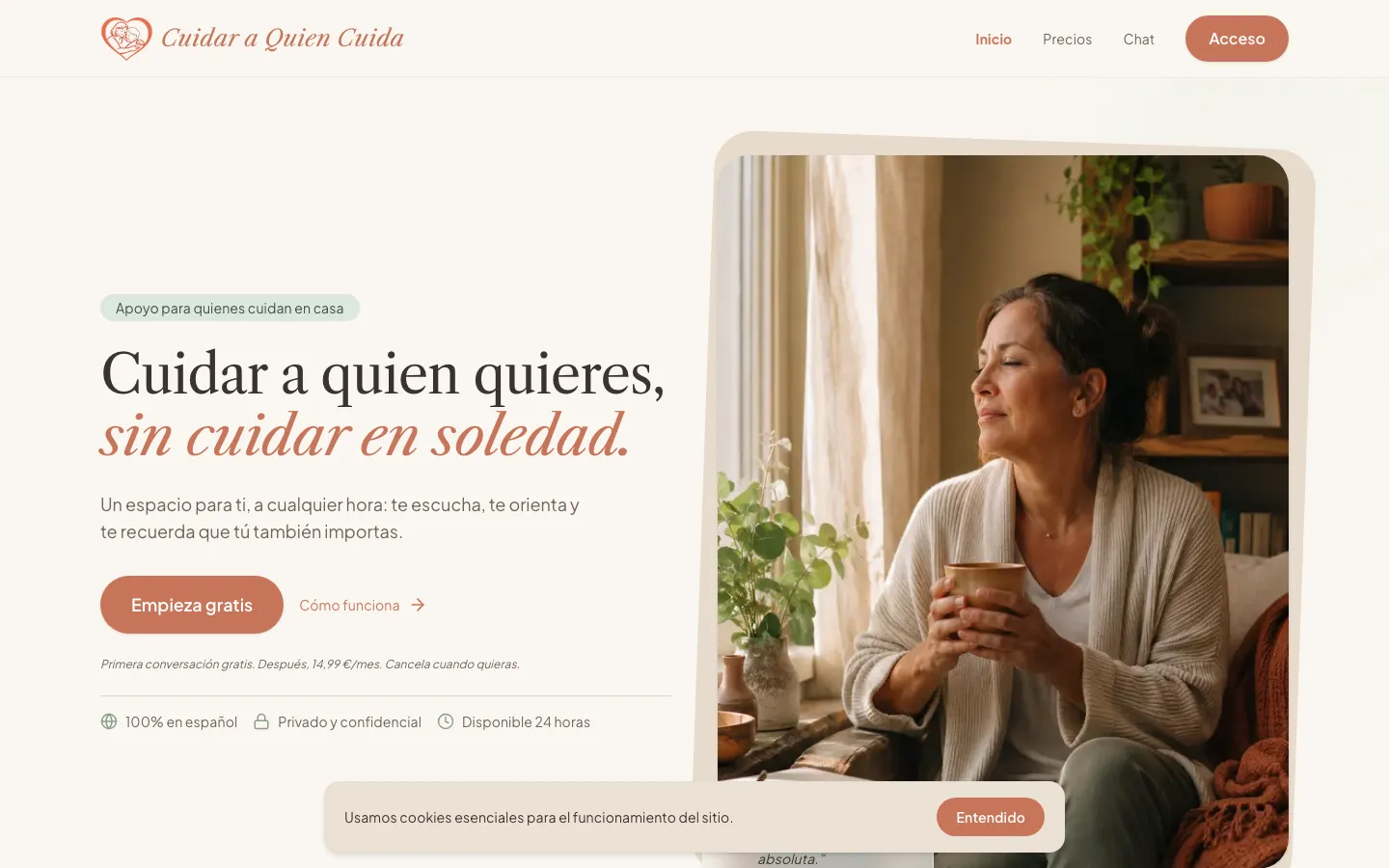 Screenshot cuidaraquiencuida.com