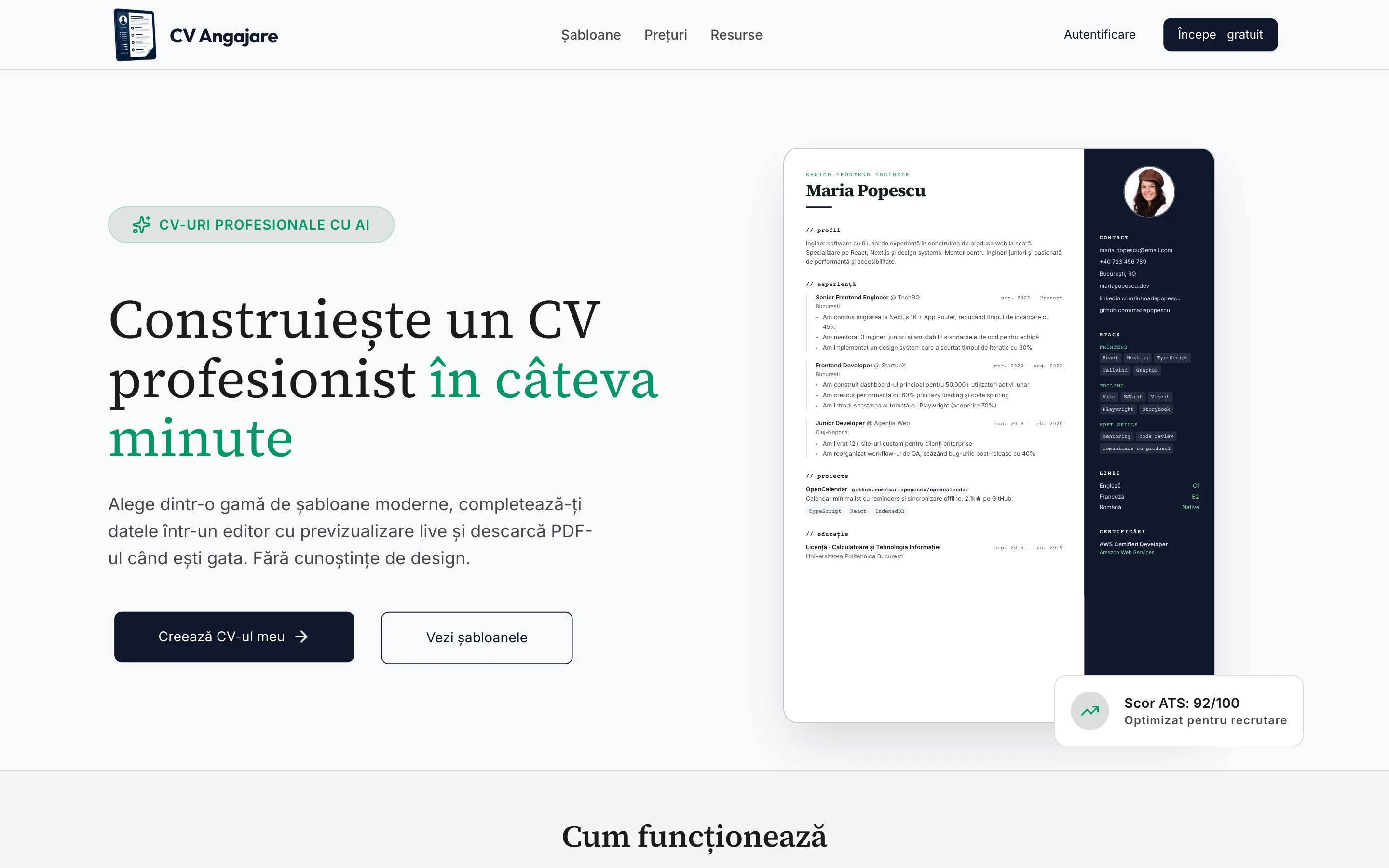 Screenshot cv-angajare.ro