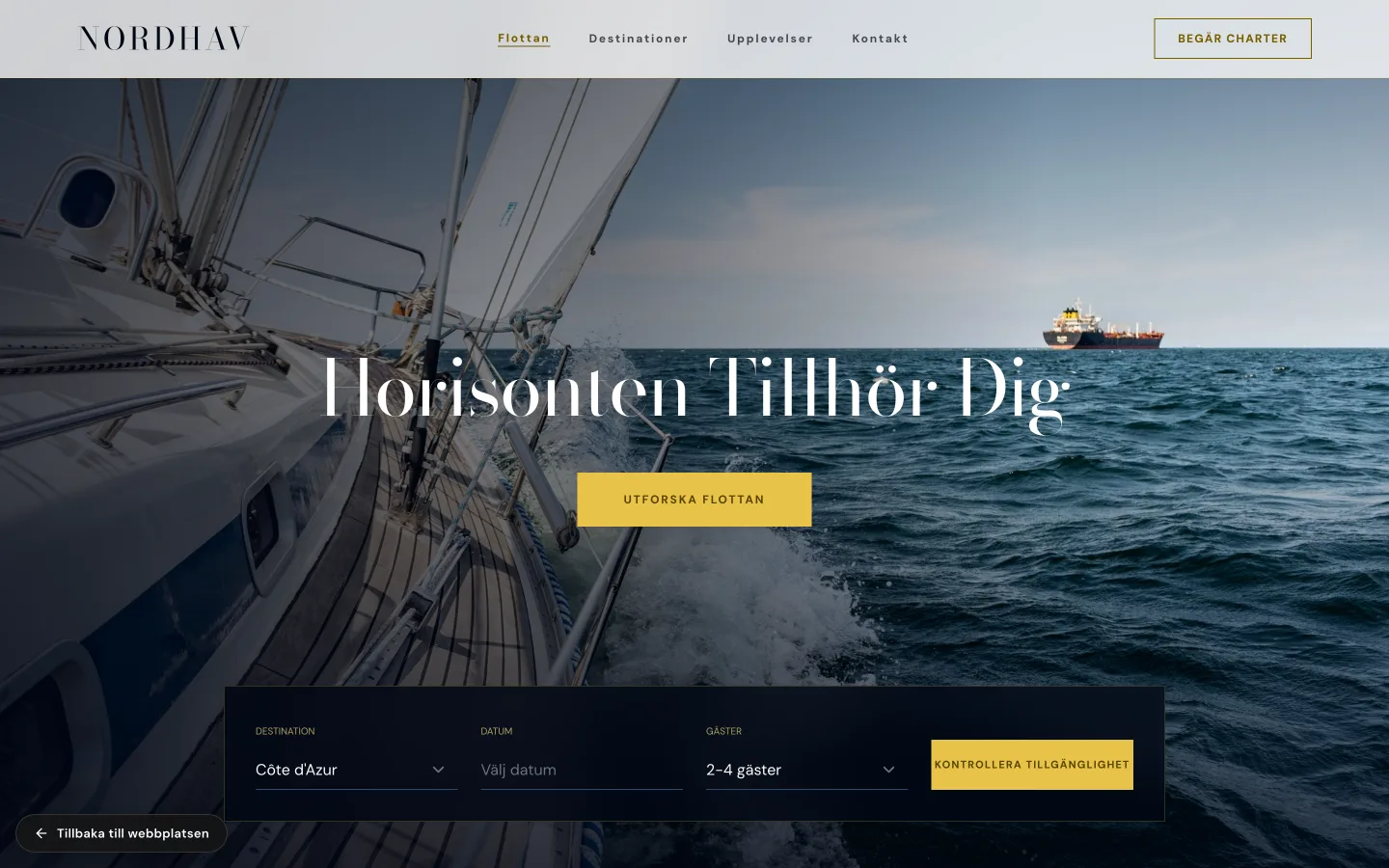 Demowebbplats för Nordhav byggd av Webbarkitekter